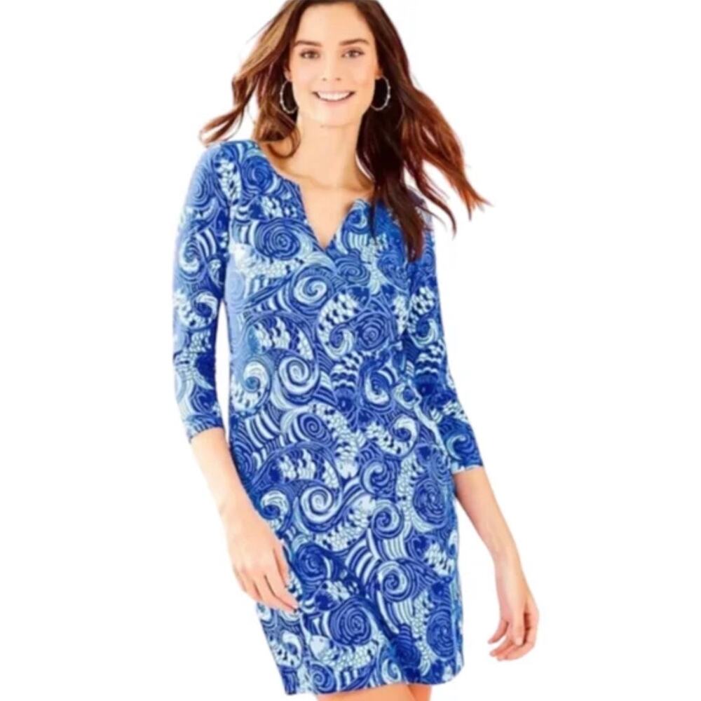 Lilly‎ Pulitzer 3/4 Sleeve Sophiletta UPF 50+ Blue Grotto So Offishal Size XXS
